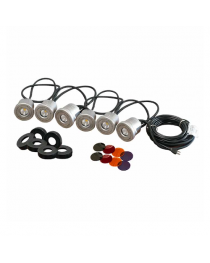 6-Light Stainless Steel LED Kit - 100ft Cable