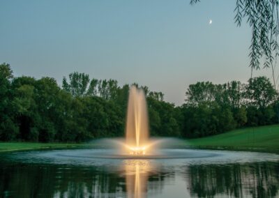 photo of a lit fountain